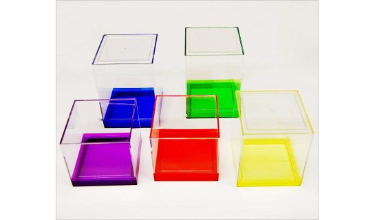Tap Plastics Plastic Box - Canister Series with Colored Bases | Canister Series Boxes 984