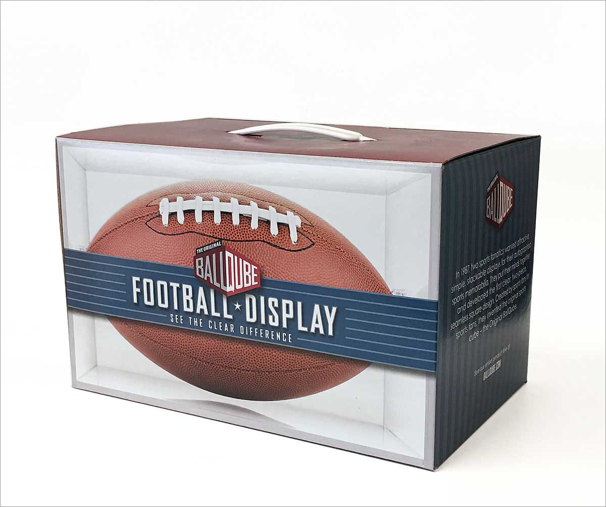 BallQube Polystyrene Football Display