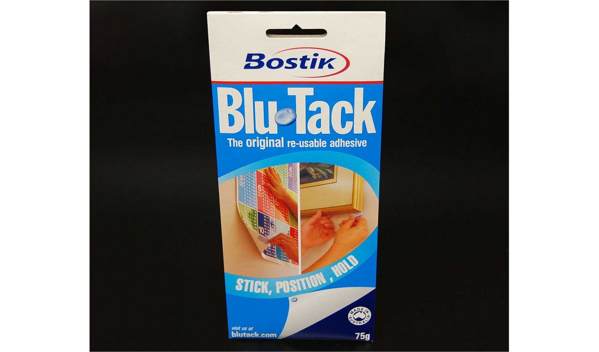 GLAZUBlue Tack, resuable adhesive gum, reusable adhesive putty
