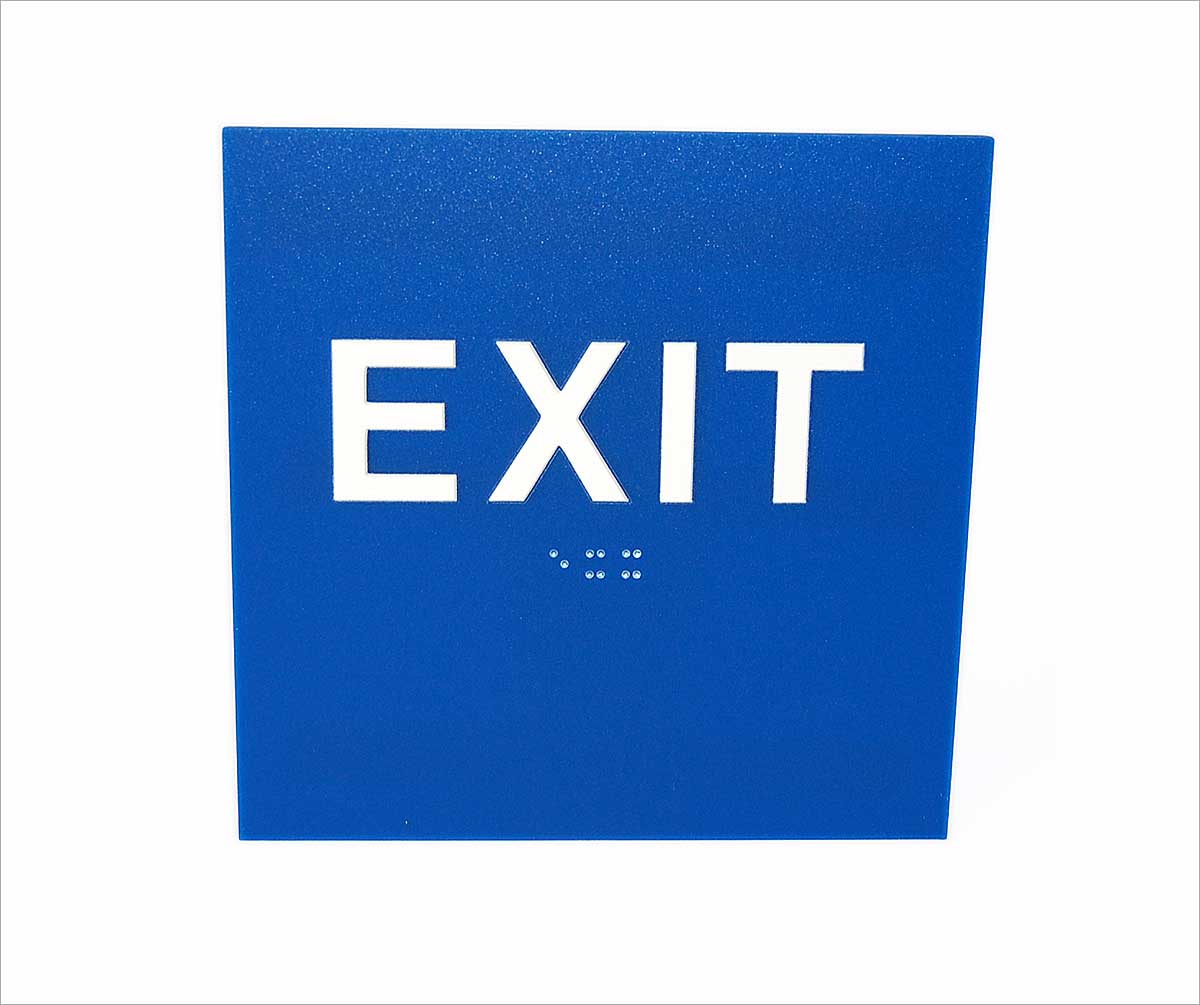 Exit ADA Sign with Brail 6