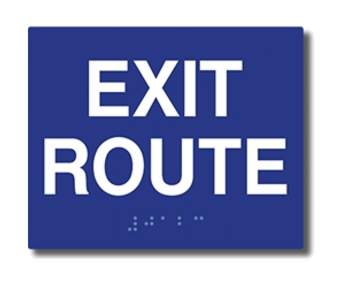 Exit Route ADA Sign with Braille