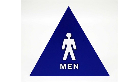 Men Restroom Door Sign - Title 24 Compliant : TAP Plastics