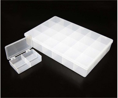Large Clear Organizer Box,18 Grids Organizer Box with Removable
