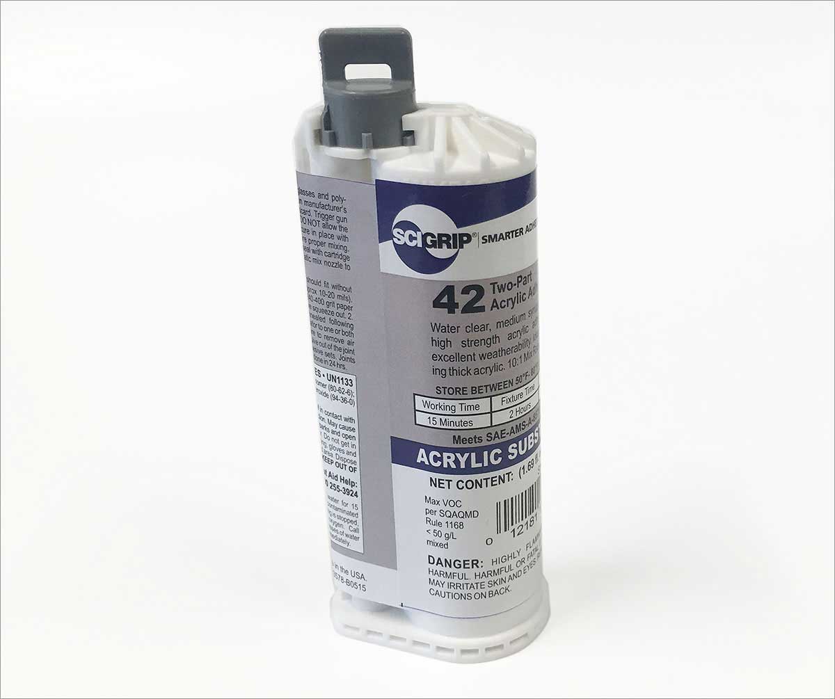 SCIGRIP SG42 Low VOC Acrylic Adhesive - 50ml / 1.69 oz
