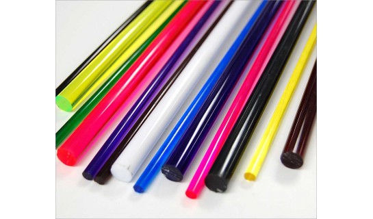 Tap Plastics Colored Acrylic Rods | 1/2 in x 6 ft Colored Rod (Purple)