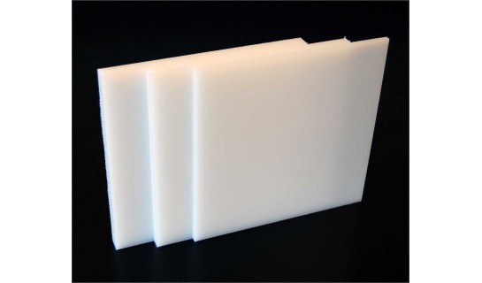 Natural White Smooth Polyethylene Cutting Board .75 in x 48 in x 96 in