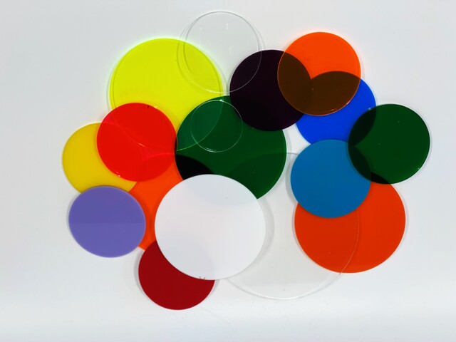 8 Different Color 1” INCH Diameter Clear Translucent Acrylic PLEXIGLASS  Plastic Lucite Rod - Orange, Blue, Yellow, RED, Purple, Amber, Green & Pink